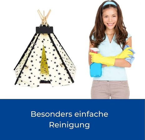 Tenda Per Cani Gatti Animali Domestici Tepee Cuscino Cestino Lavabile 60x60x90cm Prodotti per animali > Prodotti per Cani > Cucce Trade Shop italia - Napoli, Commerciovirtuoso.it