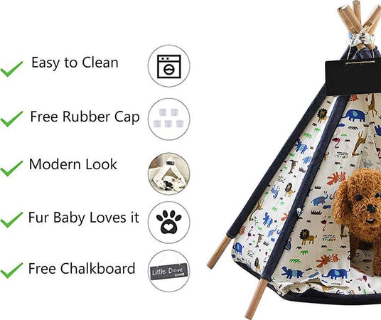 Tenda Per Cani Gatti Rimovibile Lavabile Con Morbido Cuscino In Tela 60x60x90cm Prodotti per animali > Prodotti per Cani > Cucce Trade Shop italia - Napoli, Commerciovirtuoso.it