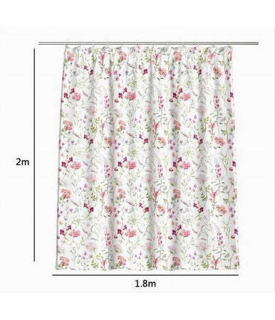 Tenda Per Doccia Antimuffa Impermeabile 180x200cm Con 12 Anelli Bagno Fiori 69916