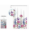 Tenda Per Doccia Bagno Stampa Garden Fiori Floreale 180x200cm Con 12 Ganci 87569