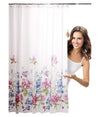 Tenda Per Doccia Bagno Stampa Garden Fiori Floreale 180x200cm Con 12 Ganci 87569