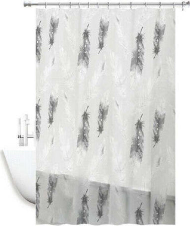 Tenda-Per-Doccia-Impermeabile-Tessuto-Pvc-12-Ganci-In-Plastica-Piume-180x200cm