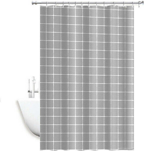 Tenda Per Doccia Impermeabile Tessuto Pvc 12 Ganci In Plastica Quadri 180x200cm Casa e cucina/Bagno/Accessori per il bagno/Tende da doccia binari e ganci/Tende da doccia Trade Shop italia - Napoli, Commerciovirtuoso.it