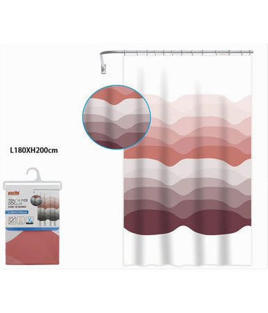 Tenda Per Doccia Vasca Bagno Con 12 Ganci Gradazioni Di Colore 180x200 Cm 87573
