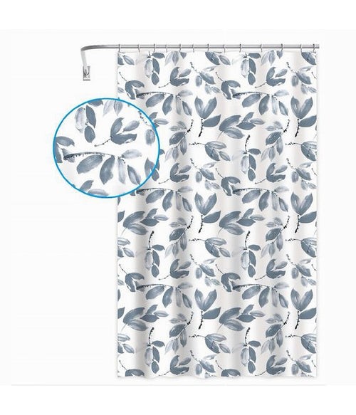 Tenda Per Doccia Vasca Bagno Con 12 Ganci Motivo Rametti Foglie 180x200 Cm 87577