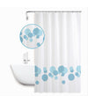 Tenda Per Doccia Vasca Bagno Design Con Cerchi Bicolore 180x200cm 12 Ganci 87599