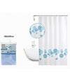 Tenda Per Doccia Vasca Bagno Design Con Cerchi Bicolore 180x200cm 12 Ganci 87599