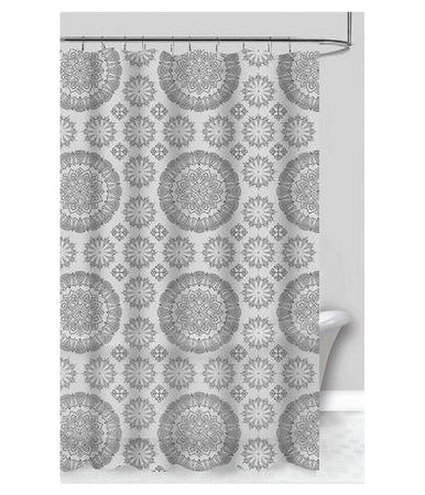 Tenda Per Doccia Vasca Da Bagno Design A Mandala 240x200 Cm Con 12 Anelli 87590