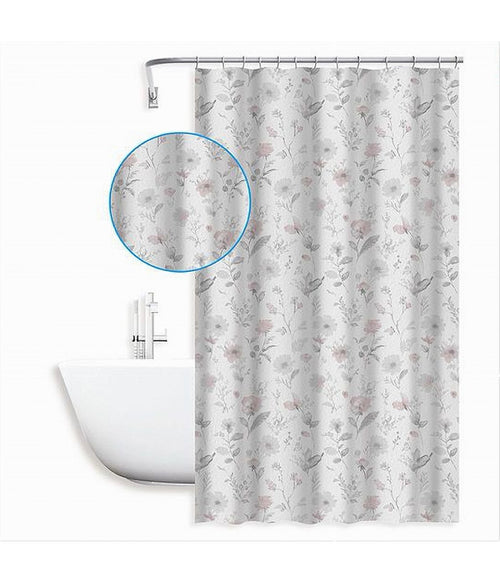 Tenda Per Doccia Vasca Da Bagno Design Primaverile 240x200cm Con 12 Anelli 87596