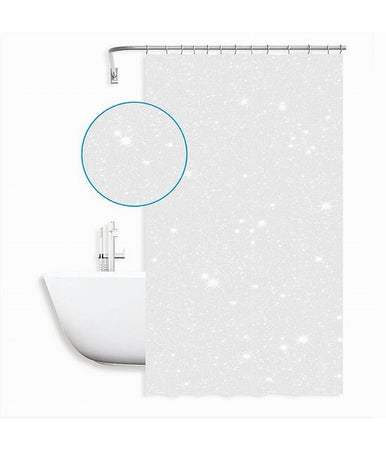 Tenda Per Doccia Vasca Da Bagno Galassia Bianca 180 X 200 Cm Con 12 Anelli 87585