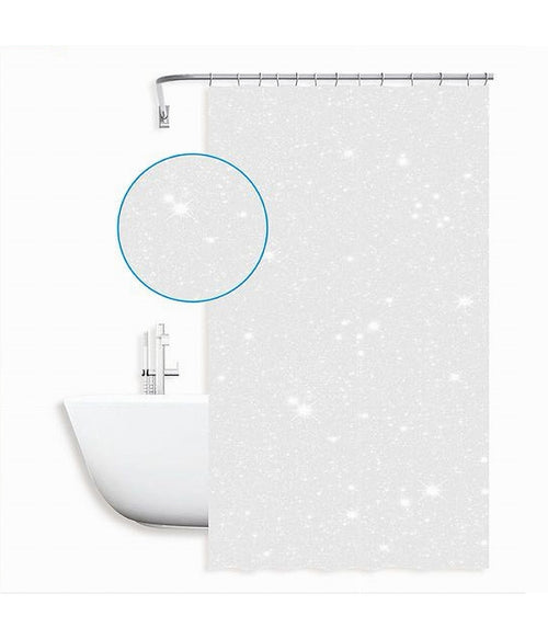 Tenda Per Doccia Vasca Da Bagno Galassia Bianca 240x200 Cm Con 12 Anelli 87586