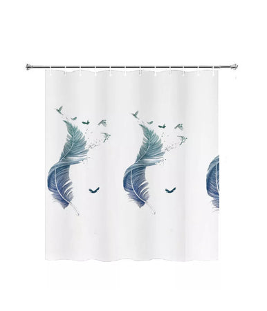Tenda Per Doccia Vasca Da Bagno Peva 12 Ganci Decorata Con Piume 240x200cm 87572