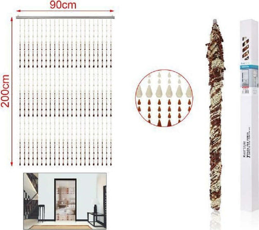 Tenda Per Porta Moschiera Con Perline Colorate Con Supporto 90 X 200 Cm 2002915 Casa e cucina/Tessili per la casa/Decorazioni per finestre/Tende classiche e drappeggi/Tende a pannello Trade Shop italia - Napoli, Commerciovirtuoso.it