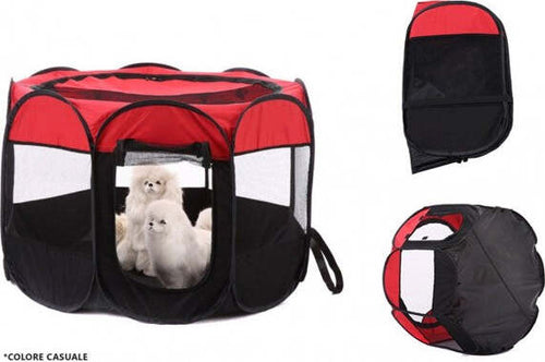 Tenda-Portatile-Pieghevole-Cani-Gatti-Cuccia-65x65x50-Cm-Zanzariera-Con-Borsa