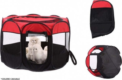 Tenda-Portatile-Pieghevole-Cani-Gatti-Cuccia-90x90x60-Cm-Zanzariera-Con-Borsa