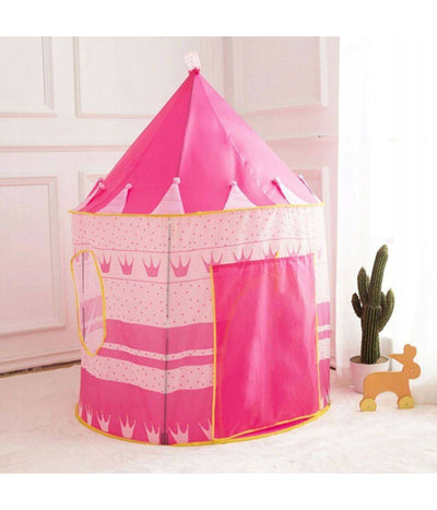 Tenda Ripiegabile Rosa Circolare Capanna Bambini Arredo Cameretta Dim.105x135 Cm