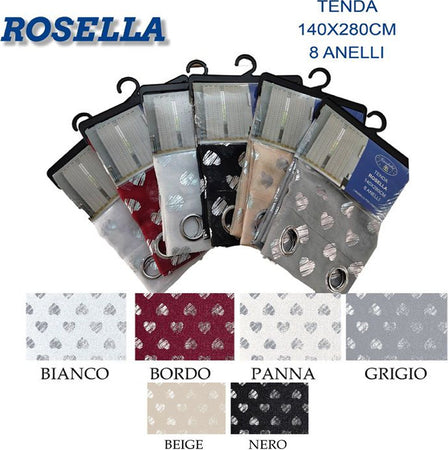 Tenda Rosella Cuori Pannello Singolo 8 Borchie Porta Finestra Bastone 140x280 Cm Casa e cucina/Tessili per la casa/Decorazioni per finestre/Tende classiche e drappeggi/Tende a pannello Trade Shop italia - Napoli, Commerciovirtuoso.it