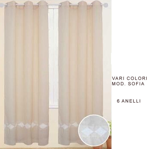 Tenda Sofia Pannello Singolo 6 Borchie Porta Finestra Cucina Bastone 140x290 Cm Casa e cucina/Tessili per la casa/Decorazioni per finestre/Tende classiche e drappeggi/Tende a pannello Trade Shop italia - Napoli, Commerciovirtuoso.it