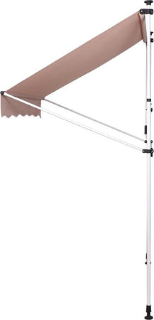 Tenda-Sole-Balcone-Estensibile-Parasole-Avvolgibile-Esterno-con-Gambe-350cm-Beig