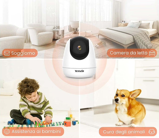 TENDA TELECAMERA IP WI-FI CP3 INDOOR FULL HD 1080P, SUPPORTO MICRO-SD FINO A 128GB Fai da te/Sicurezza e protezione/Sistemi di sicurezza domestica/Kit video per la sicurezza domestica/Videocamere di sorveglianza/Bullet camera Scontolo.net - Potenza, Commerciovirtuoso.it