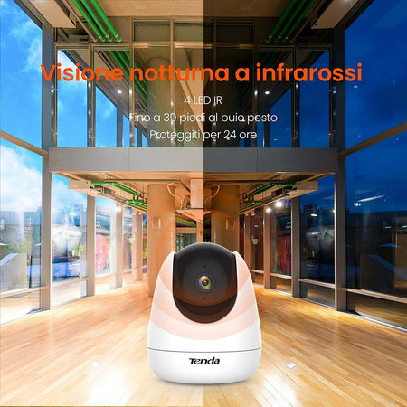 TENDA TELECAMERA IP WI-FI CP3 INDOOR FULL HD 1080P, SUPPORTO MICRO-SD FINO A 128GB Fai da te/Sicurezza e protezione/Sistemi di sicurezza domestica/Kit video per la sicurezza domestica/Videocamere di sorveglianza/Bullet camera Scontolo.net - Potenza, Commerciovirtuoso.it
