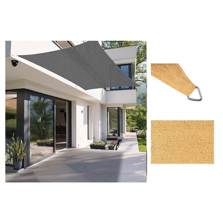 Tenda Vela Ombreggiante Parasole Da Esterno Terrazze Giardino Patio Rettangolare 4 X 5 Mt