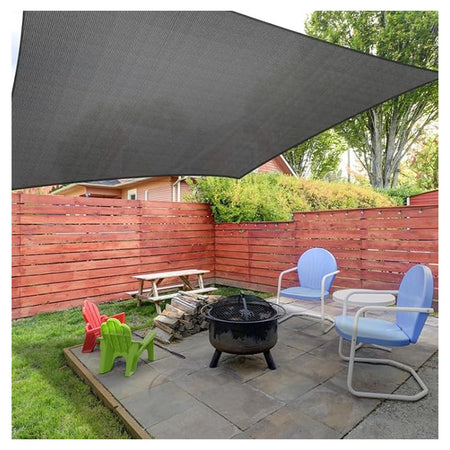 Tenda Vela Ombreggiante Parasole Da Esterno Terrazze Giardino Patio Rettangolare 4 X 5 Mt