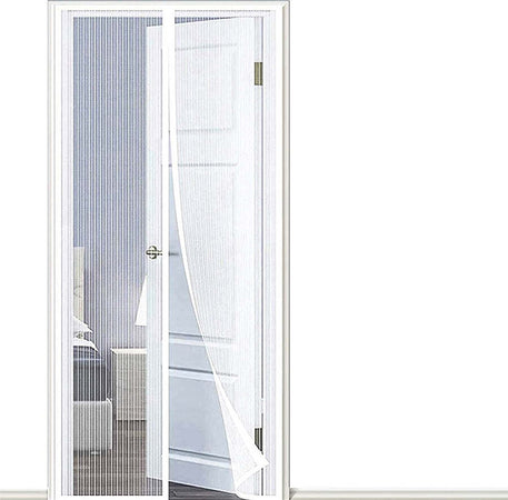 Tenda-Zanzariera-Magnetica-Bianca-Per-Porta-Finestra-Con-Adesivo-In-Velcro-Misura-140X280cm-Ledlux