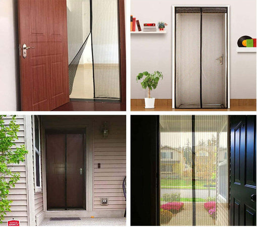 Tenda-Zanzariera-Magnetica-Nera-Per-Porta-Finestra-Con-Adesivo-In-Velcro-Misura-110X220cm-Ledlux