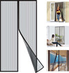 Tenda-Zanzariera-Magnetica-Nera-Per-Porta-Finestra-Con-Adesivo-In-Velcro-Misura-120X220cm-Ledlux