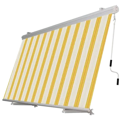 Tenda da sole a caduta cassonata per balcone e veranda con braccetti telo impermeabile