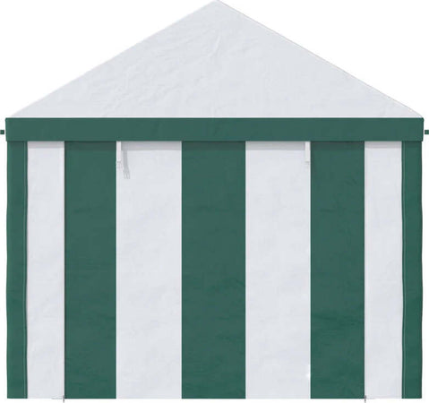 Tendone-da-Giardino-4x3m-per-12-Persone-con-Doppio-Ingresso,-Bianco-e-Verde-84C-371V00GN