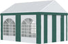 Tendone-da-Giardino-4x3m-per-12-Persone-con-Doppio-Ingresso,-Bianco-e-Verde-84C-371V00GN