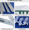 Tendone-da-Giardino-4x3m-per-12-Persone-con-Doppio-Ingresso,-Bianco-e-Verde-84C-371V00GN
