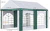 Tendone-da-Giardino-4x3m-per-12-Persone-con-Doppio-Ingresso,-Bianco-e-Verde-84C-371V00GN
