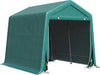 Tendone-Garage-all'Aperto-2.4x2m-per-Moto-e-Biciclette,-Casetta-da-Giardino-per-Attrezzi-in-Metallo-e-Tessuto-PE,-Verde-ZV4845-697GNZV4