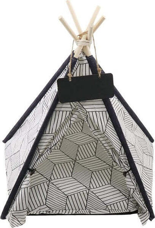 Tepee-Letto-Cuscino-Lavagna-Rimovibile-Lavabile-Portatile-Per-Animali-50x50x70cm