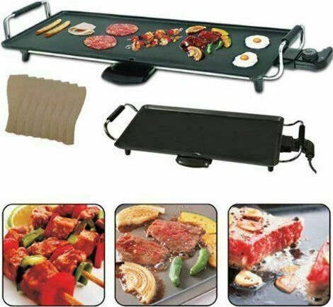 Teppanyaki-Xl-Griglia-Piastra-Con-Rivestimento-Antiaderente-Tavolo-Riscaldante