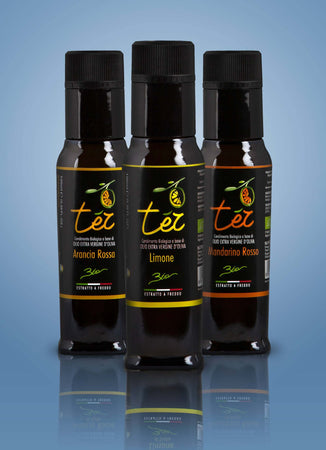 TER 250ml - Olio EVO Biologico Aromatizzato Limone Arancia Rossa Mandarino Olio Extra Vergine di Oliva BIO 100% Made in Italy Olio Siciliano Sicilia Olio EVO Aromatizzato TERRAVOSTRA Natura Docet - Capo d’Orlando, Commerciovirtuoso.it