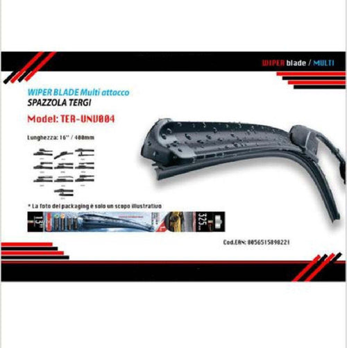 Tergicristallo Universale 16?/400mm Spazzola Multiattacco Auto Ter-unv004 Maxtech Auto e Moto/Parti per auto/Tergicristalli e parti/Spazzole di ricambio Trade Shop italia - Napoli, Commerciovirtuoso.it