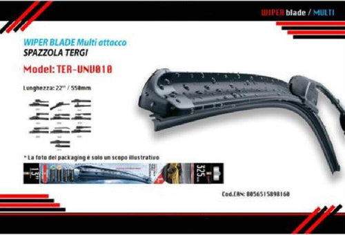 Tergicristallo Universale Spazzola Multiattacco Auto 22?/550mm Ter-unv010 Maxtech Auto e Moto/Parti per auto/Tergicristalli e parti/Spazzole di ricambio Trade Shop italia - Napoli, Commerciovirtuoso.it