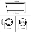 Terminale Di Scarico Diametro 30-45mm Lunghezza 160mm Copertura Cromata Marmitta Auto e Moto/Parti per auto/Tubi e sistemi di scarico/Terminali di scarico e parti/Terminali di scarico Trade Shop italia - Napoli, Commerciovirtuoso.it