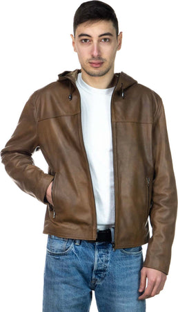 Terminator---Giacca-Uomo-Cuoio-con-Cappuccio-in-vera-pelle