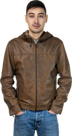 Terminator---Giacca-Uomo-Cuoio-con-Cappuccio-in-vera-pelle