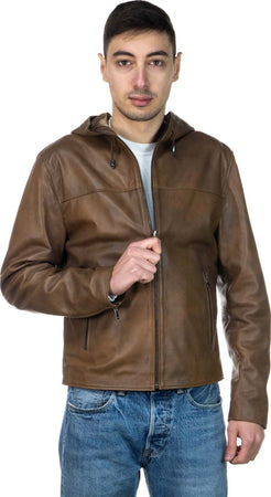 Terminator---Giacca-Uomo-Cuoio-con-Cappuccio-in-vera-pelle