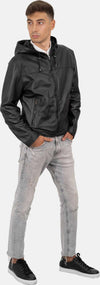 Terminator---Giacca-Uomo-Nera-con-Cappuccio-in-vera-pelle