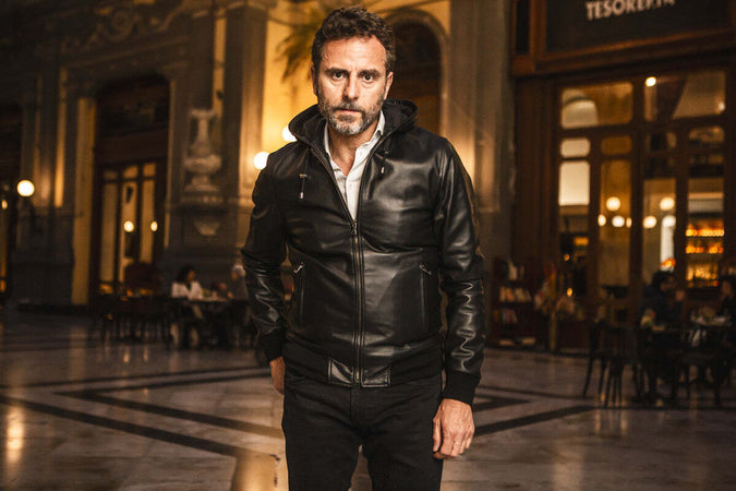 Terminator---Giacca-Uomo-Nera-con-Cappuccio-in-vera-pelle