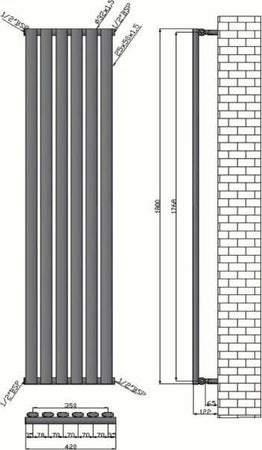 Termoarredo-Radiatore-bagno-DIVINA-42x180cm