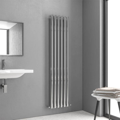 Termoarredo Radiatore Cromato Tubi Verticali Design - 180x42 Fai da te/Prodotti per la costruzione/Riscaldamento e raffreddamento/Impianti di riscaldamento centralizzato e accessori/Radiatori Shopbagno.it - Roma, Commerciovirtuoso.it