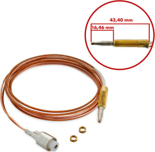 Termocoppia 120 cm per piano cottura cucina a gas con dadi attacco a magnete Casa e cucina/Grandi elettrodomestici/Accessori e parti di ricambio/Ricambi e accessori per cucine/Regolatori di energia Rossi Ricambi - Venetico Marina, Commerciovirtuoso.it